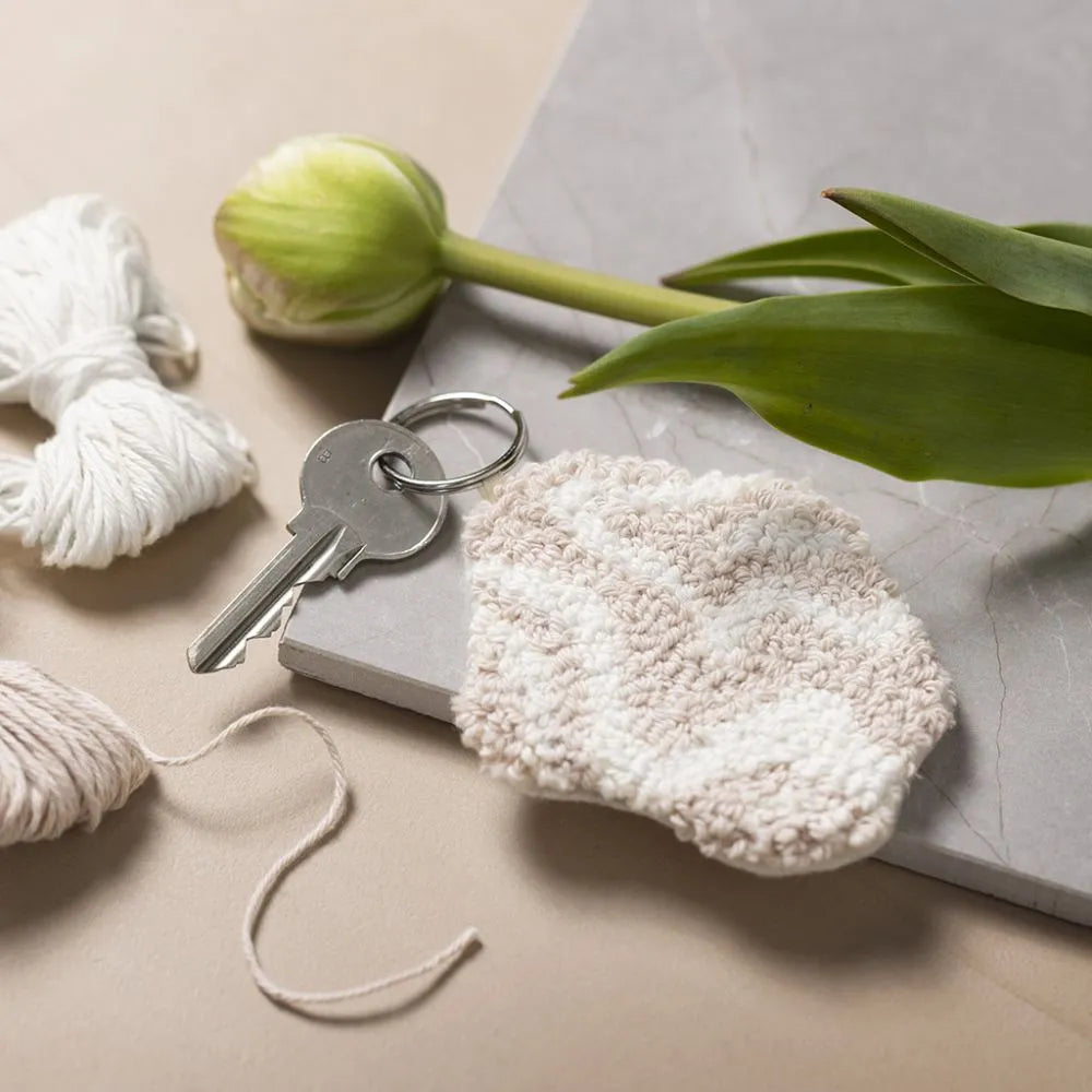 Mini Craft Kit Punch Needle Key Ring
