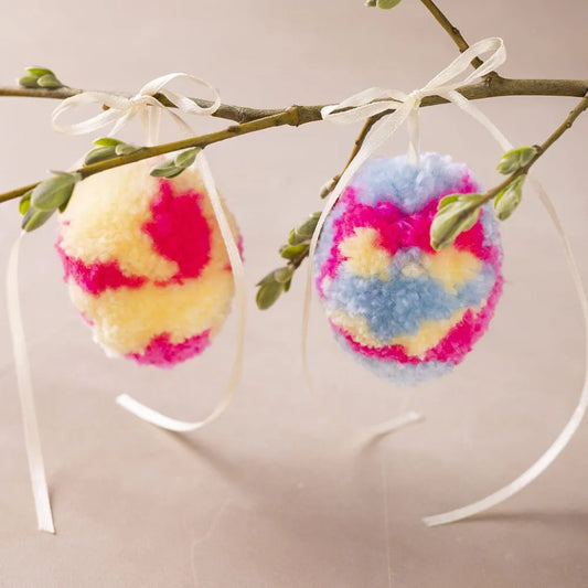 Mini Craft Kit Pompom Colourful Easter Eggs