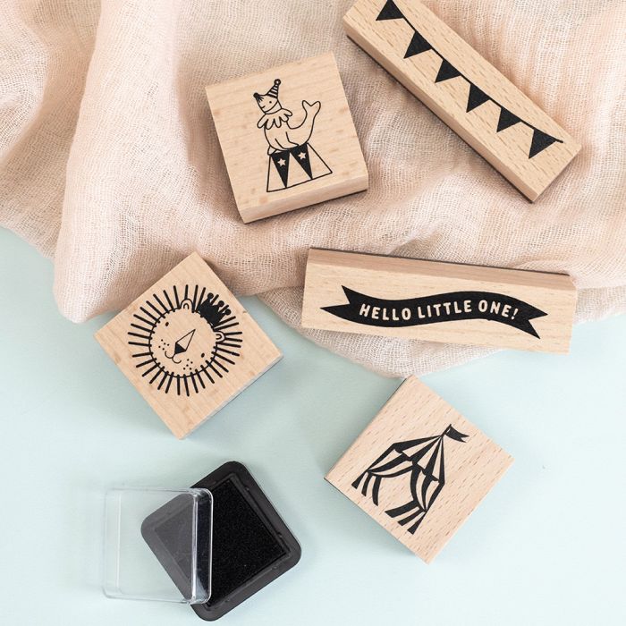 Violet Studio Little Circus Wooden Stamp Set