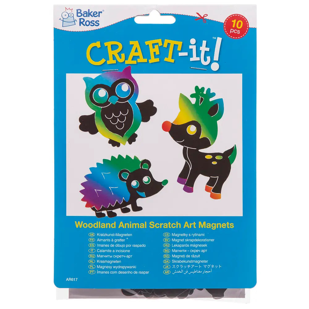 Woodland Animal Scratch Art Magnets (Pack of 10)