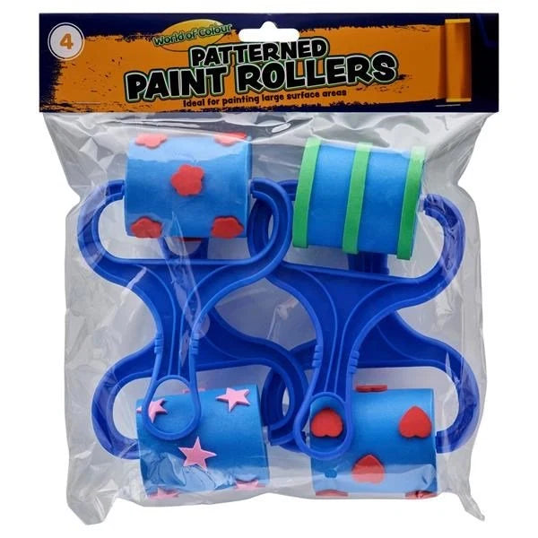 World of Colour Patterned Paint Rollers (4 Pack)