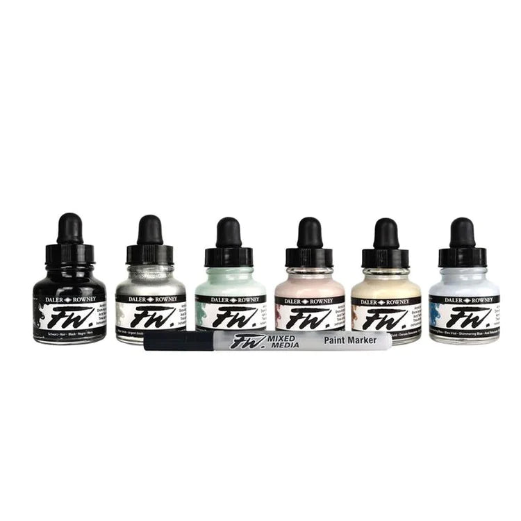 Daler Rowney FW Ink Shimmering 6 Set