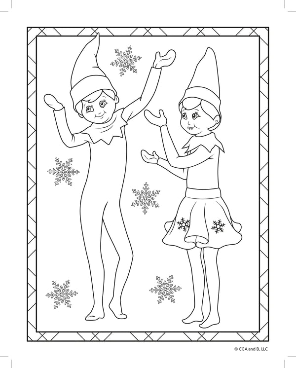Elf on the Shelf Colouring Book