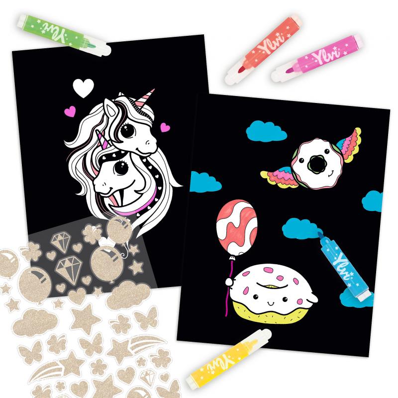 Ylvi Neon Colouring Book Set