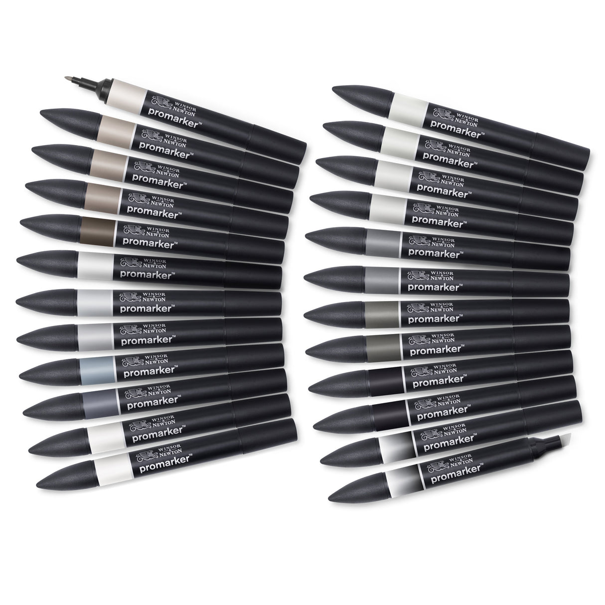 Winsor & Newton Promarker Wallet - 24 Grey and Black Tones