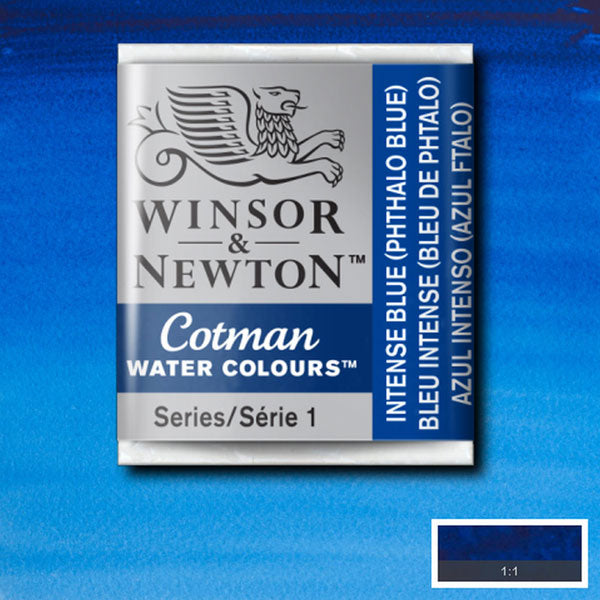 Cotman Watercolour Intense Blue (Phthalo Blue) Half Pan