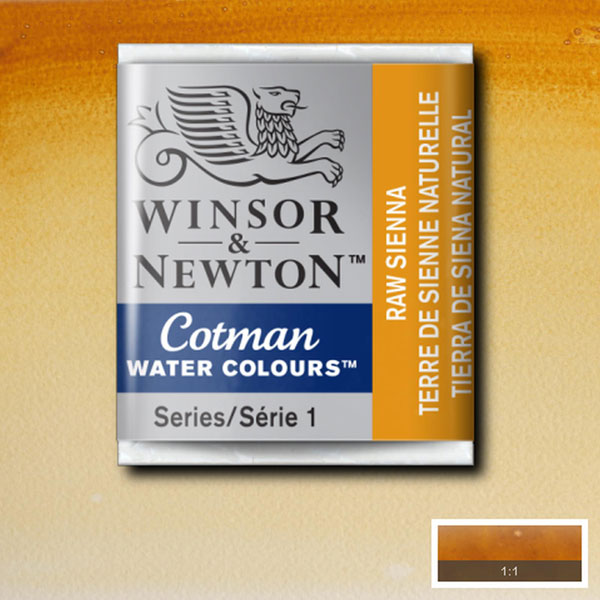 Cotman Watercolour Raw Sienna Half Pan