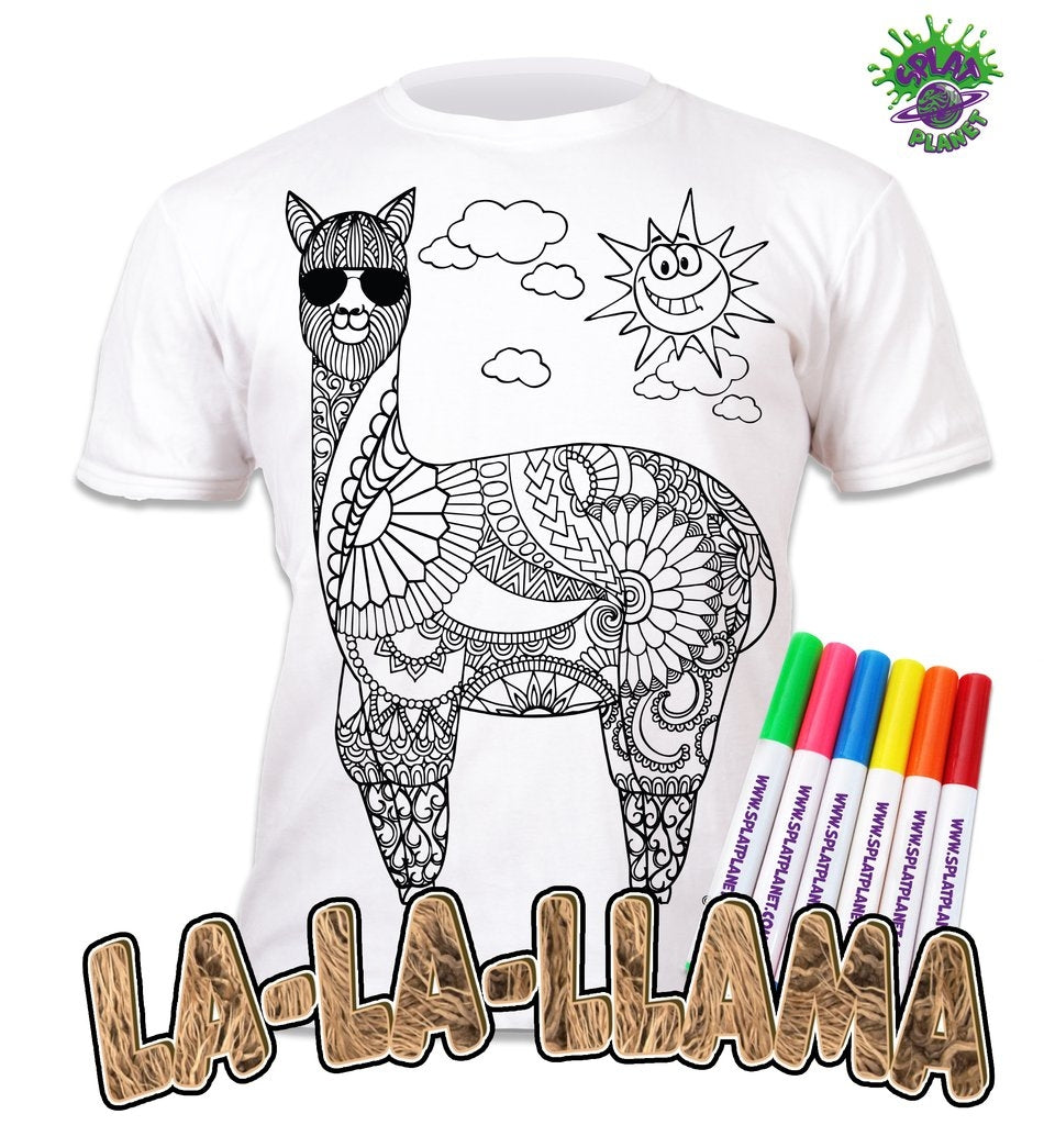Splat Planet PYO T-Shirt: Llama (Size 7-8 Years) Years)