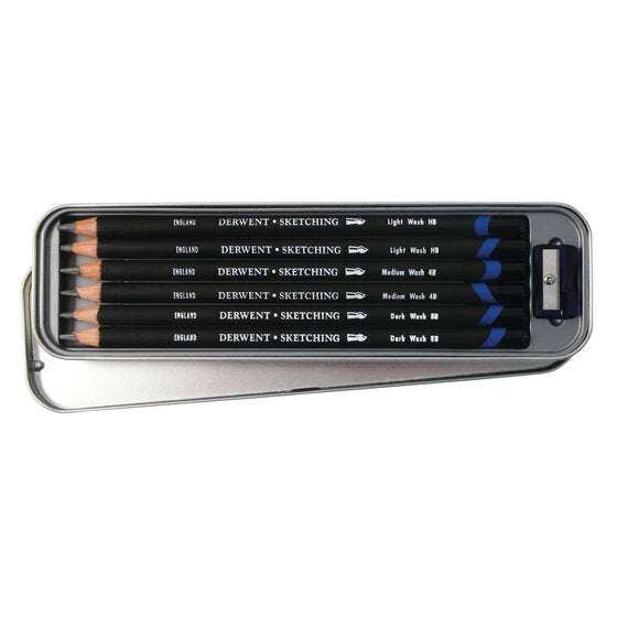 Derwent Watersoluble Sketching Pencils 6 Tin