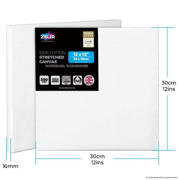 Canvas Primed 30x30cm 350gsm