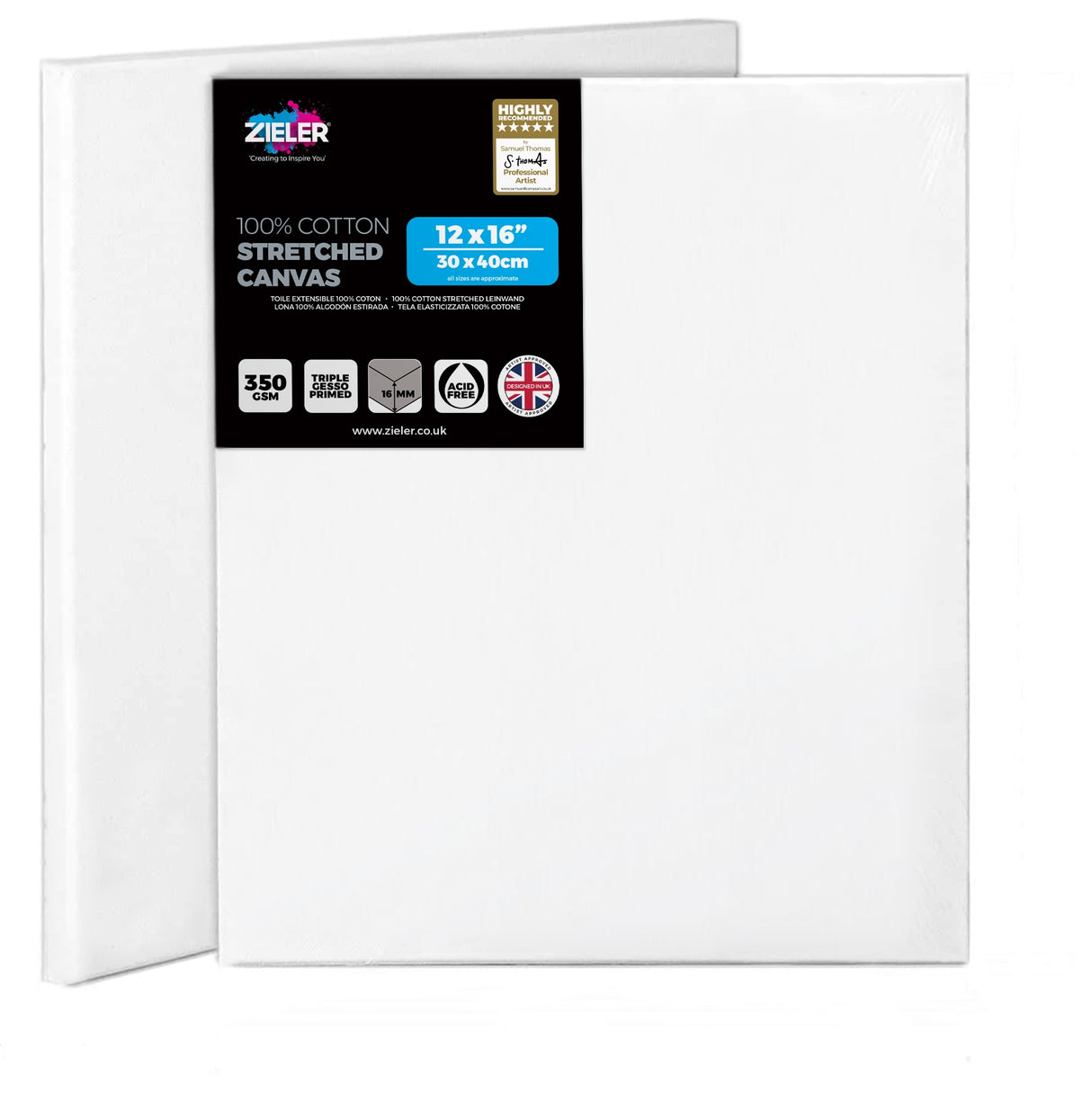 Canvas Primed 30x40cm 350gsm
