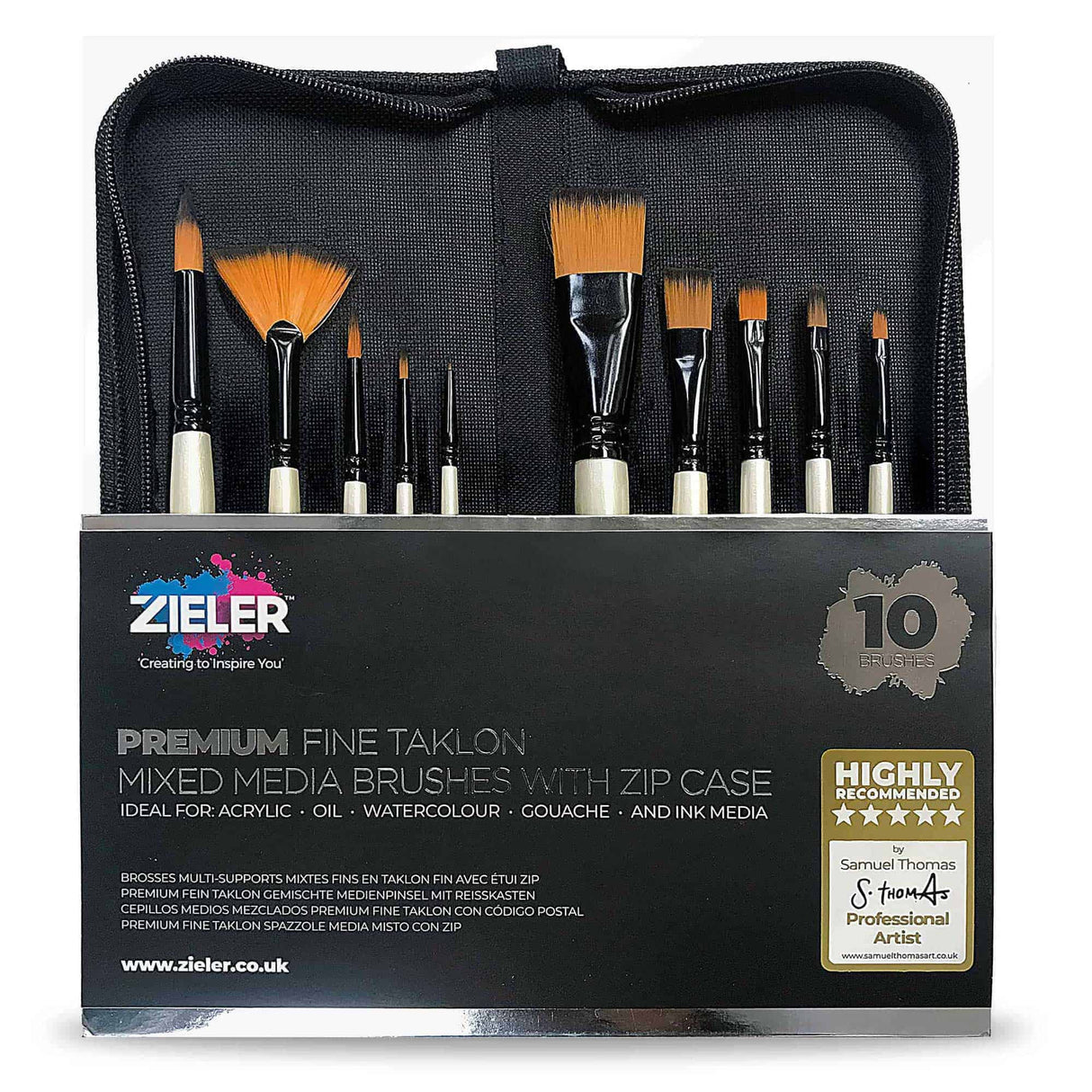 Zieler Acrylic Art Set in an A3 Clear Bag (37 Pieces)