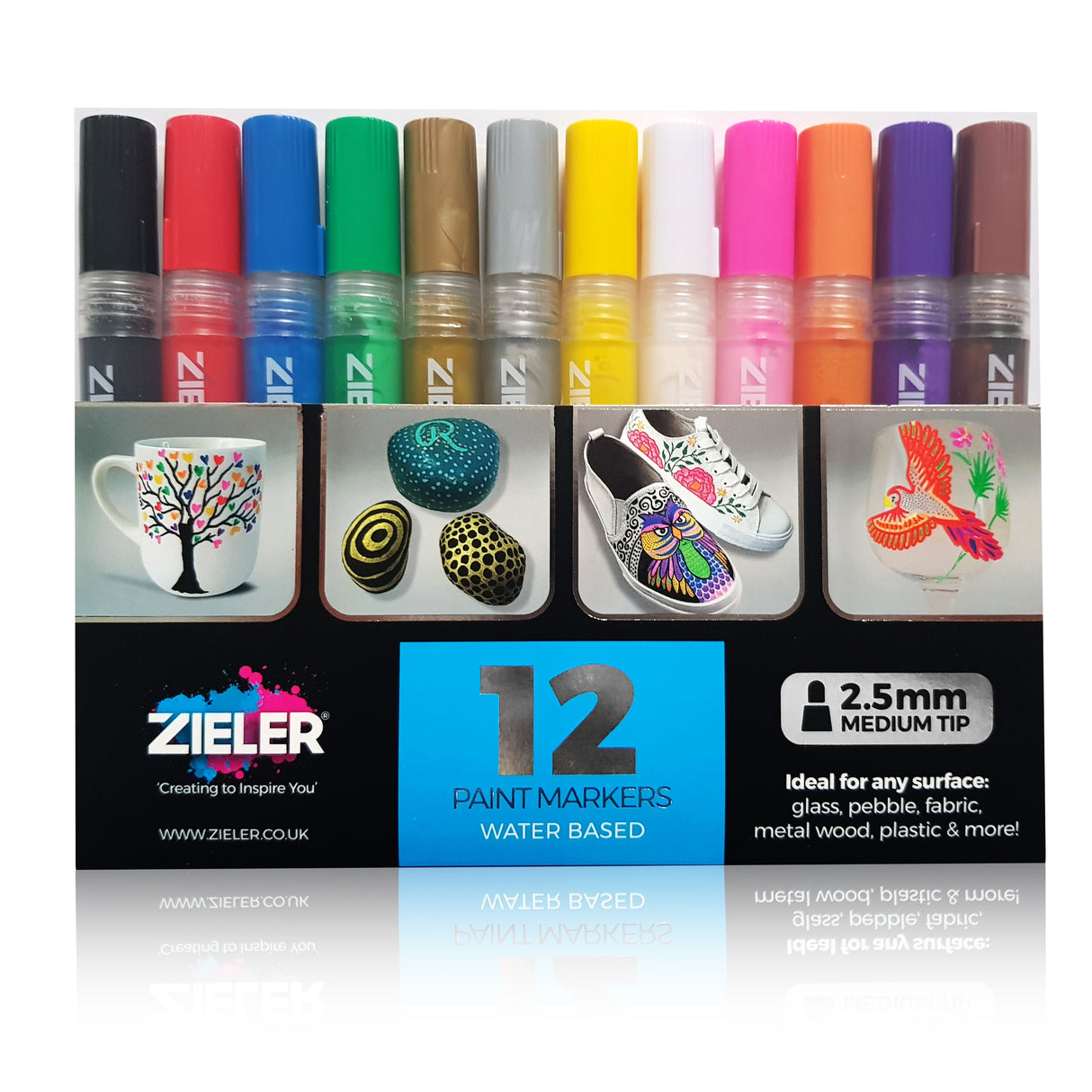 Paint markers – medium tip – set of 12