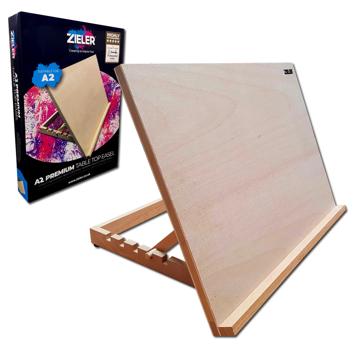 A2 Beech wooden work station easel