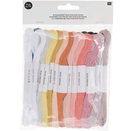 Stranded cotton set multicolour pastel, 24 pieces