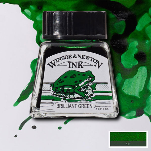 Winsor & Newton - Drawing Ink - 14ml Brilliant Green