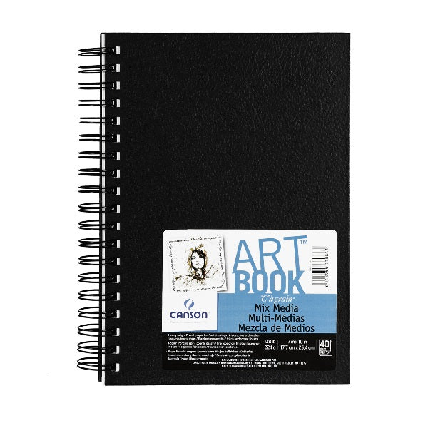 Canson - Mix Media Art Book - 224gsm 17.8 x 25.4cm (smaller than A4)
