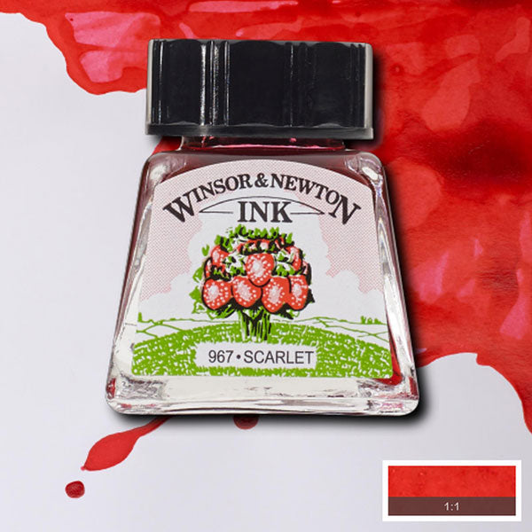 Winsor & Newton - Drawing Ink - 14ml Scarlet