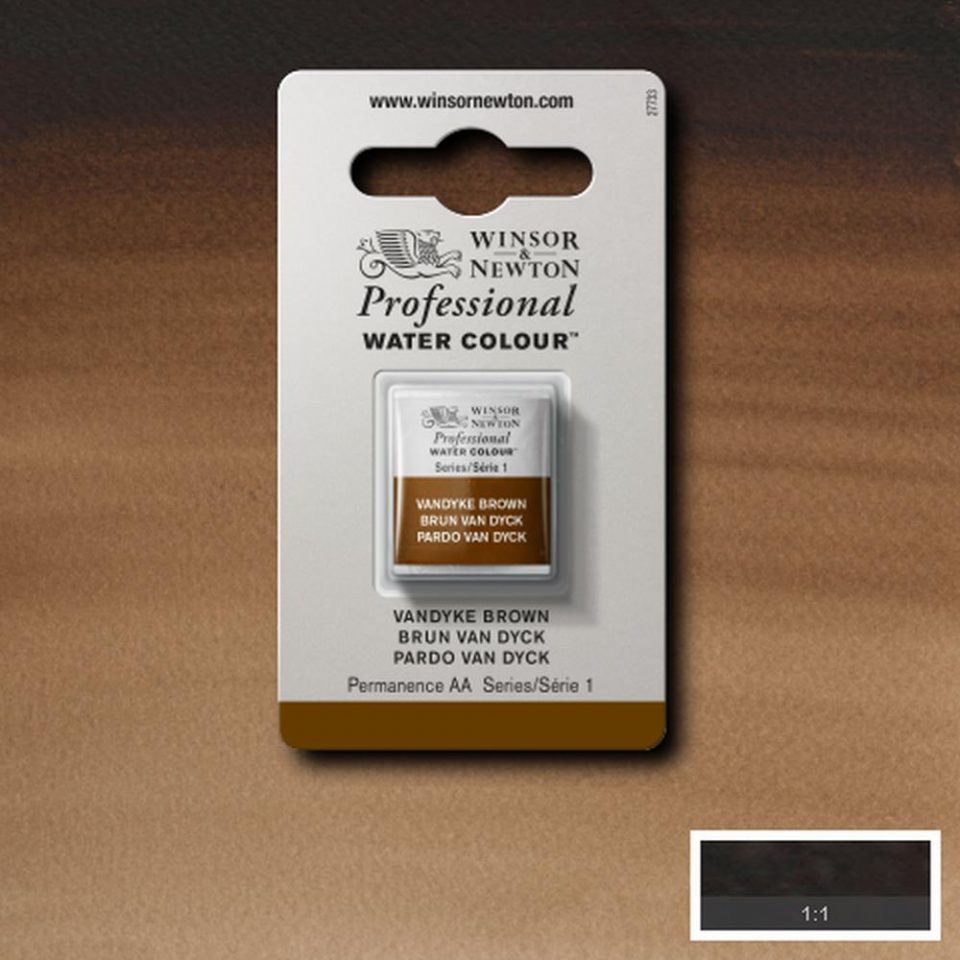 Vandyke Brown Half Pan - S1 Professional Watercolour