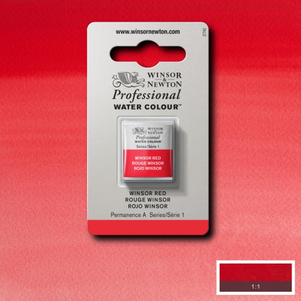 Winsor Red Half Pan - S1 Professional Watercolour