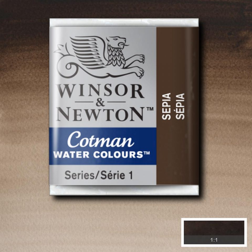 Cotman Watercolour Sepia Half Pan