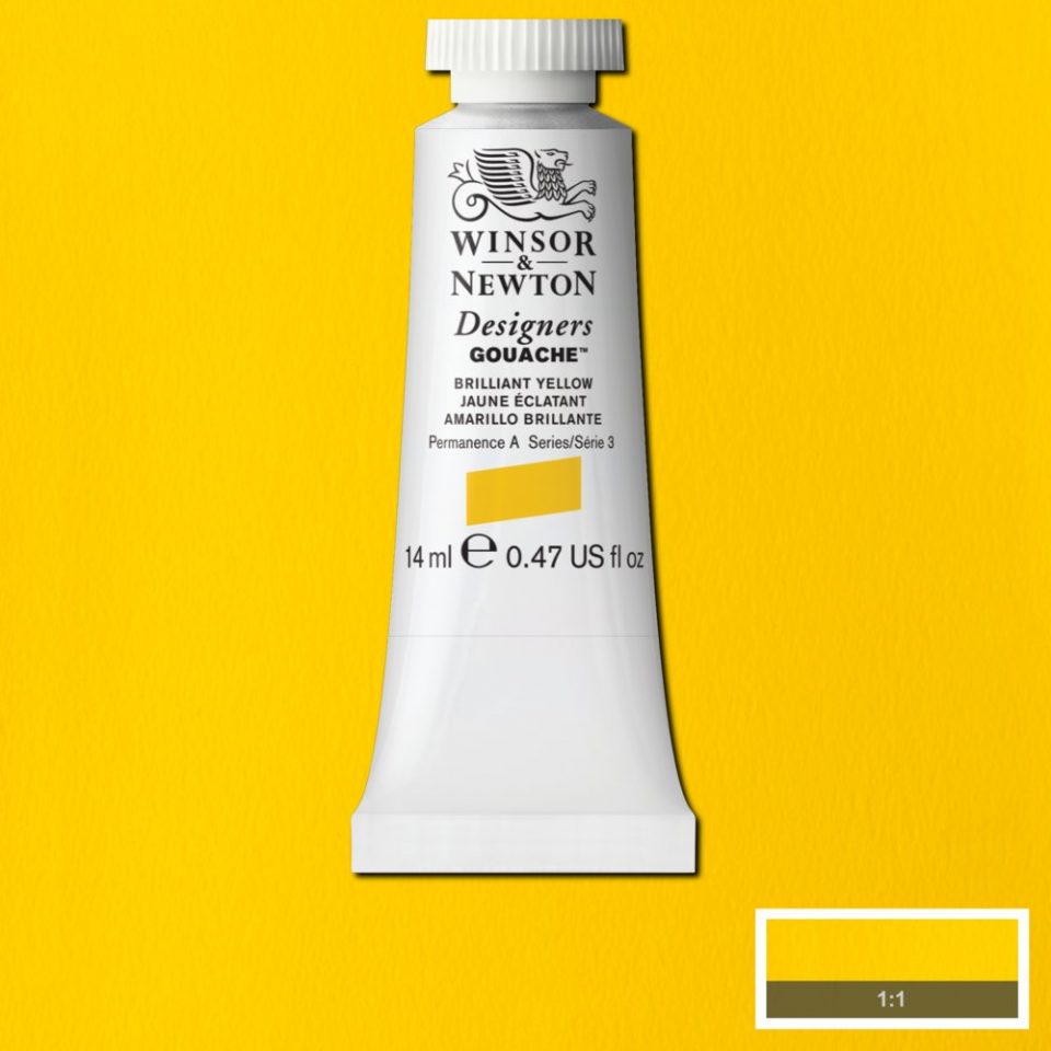 14ml Brilliant Yellow - Designers Gouache Product code: 0605055 Barcode: 50947867