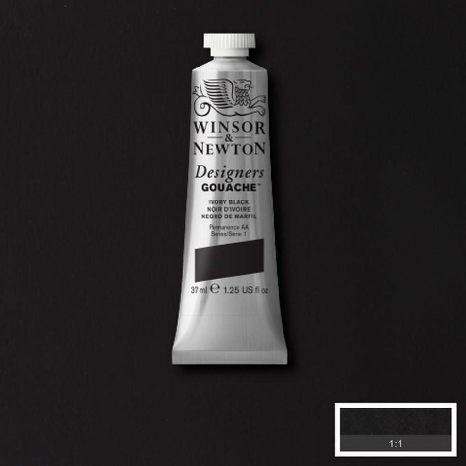 37ml Ivory Black - Designers Gouache
