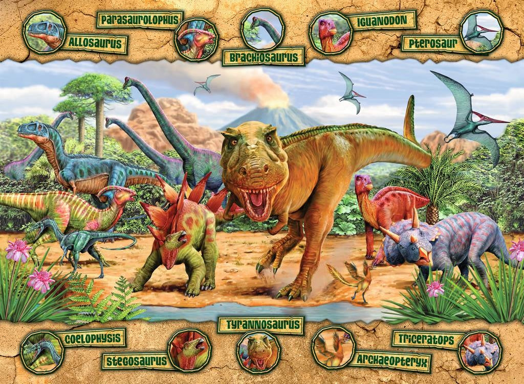 Dinosaurs 100 Piece Xxl Jigsaw Puzzle