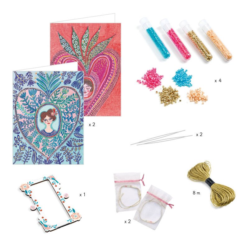 Djeco Miyuki and Hearts Loom Bracelet Craft Kit