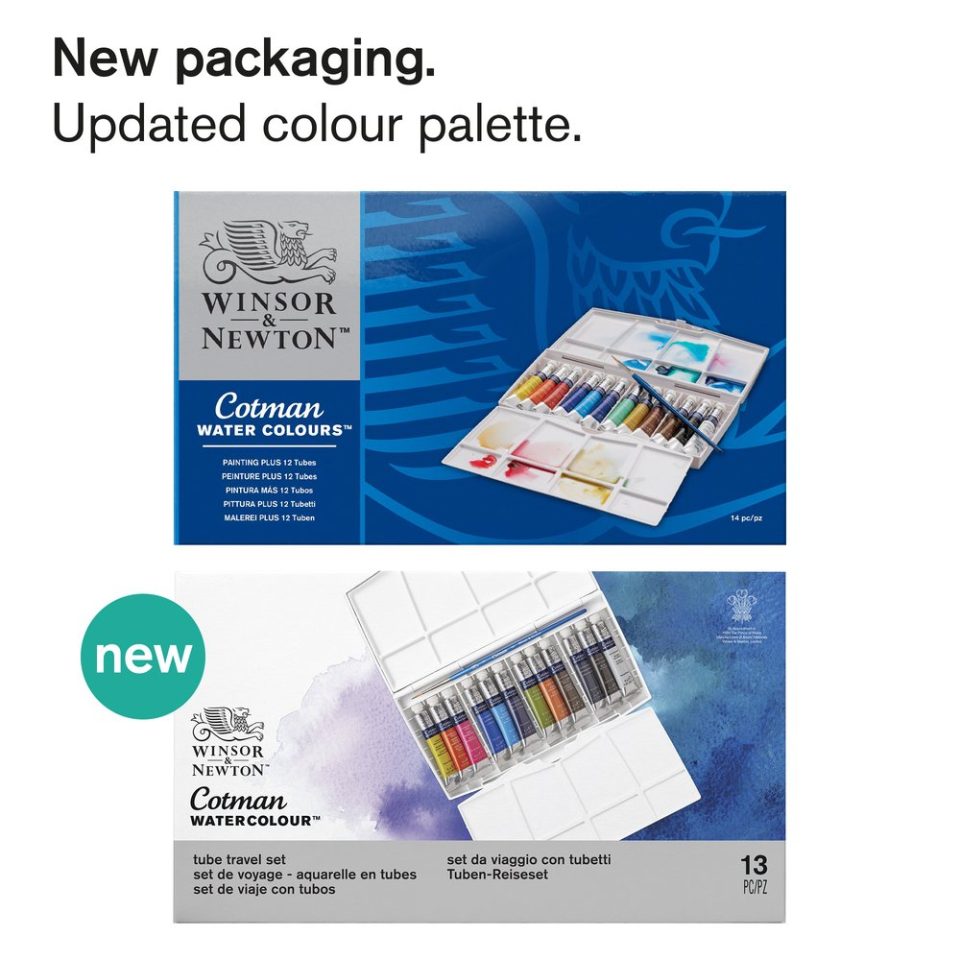 Cotman Watercolours Painting Plus Tube Set. Product code: 0390377 Barcode: 094376954401