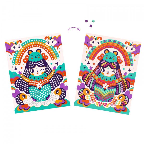 Djeco Mosaics Kokeshi Kit