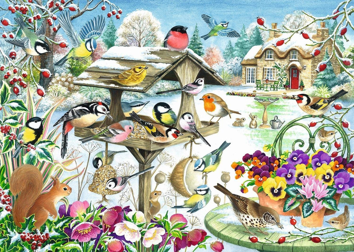 500pc Deluxe Winter Garden Birds