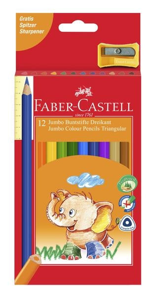 Jumbo 12 Triangular Colour Pencils