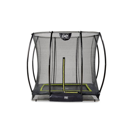 EXIT Silhouette ground trampoline 153x214cm with safety net - black