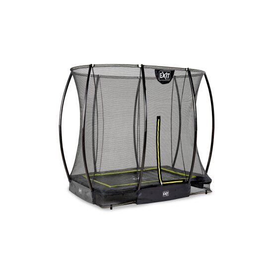 EXIT Silhouette ground trampoline 153x214cm with safety net - black