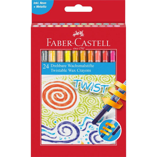 Redline Twistable Wax Crayons Box Of 24