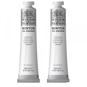 Winton Oil Colour 200ml Titanium White 2 Packet