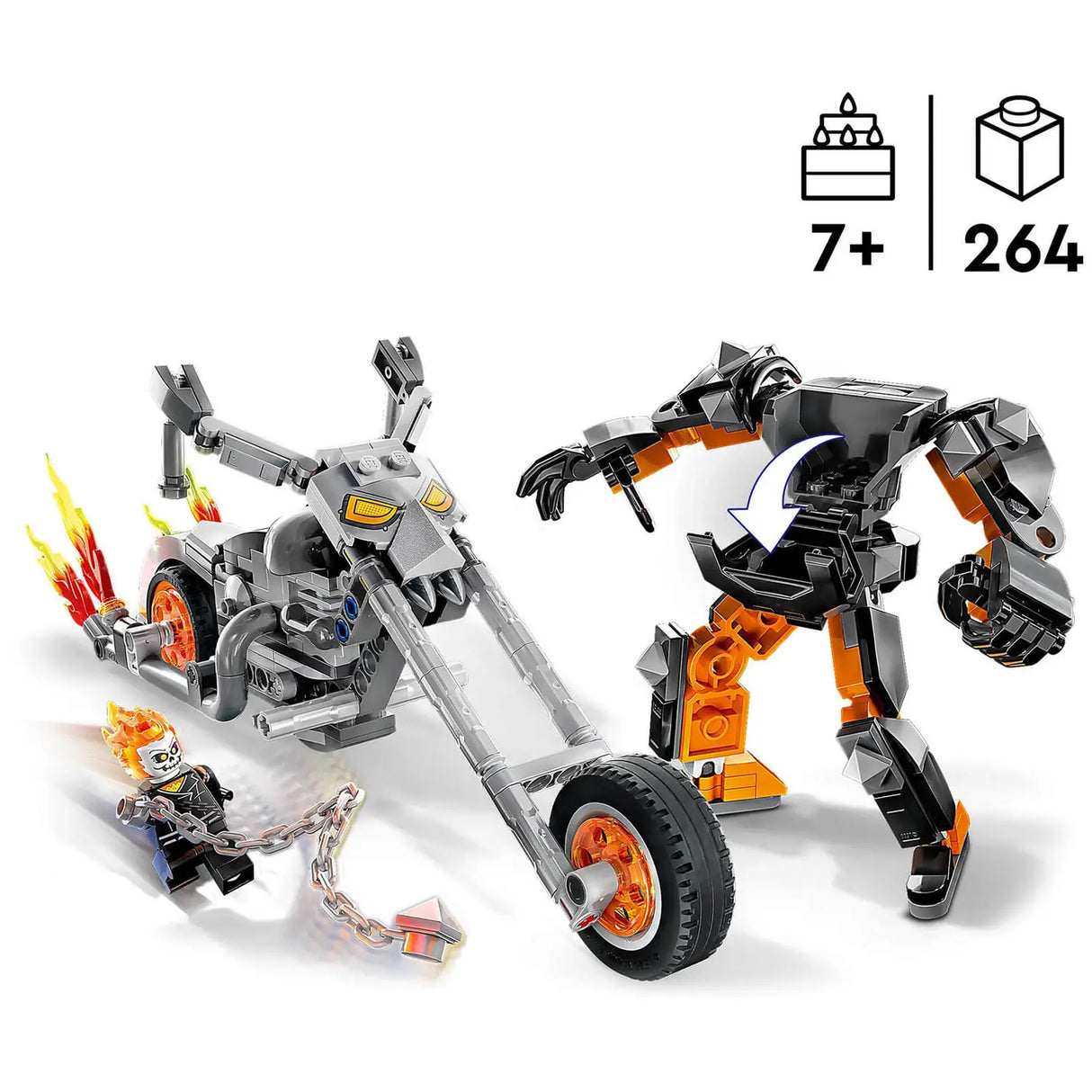 Lego Super Hero Ghost Rider Mech & Bike