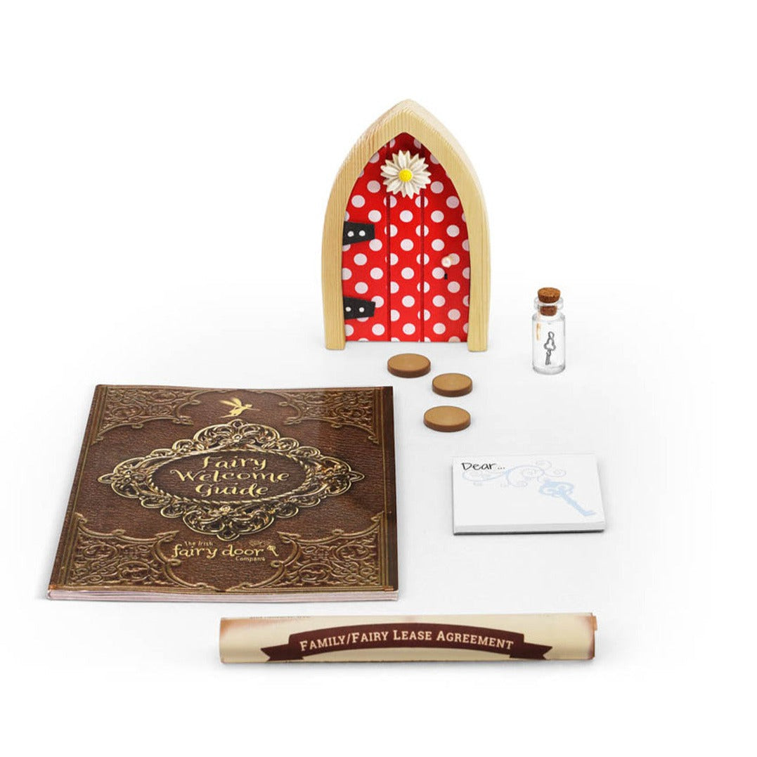 The Irish Fairy Door Red Polka Dot Door