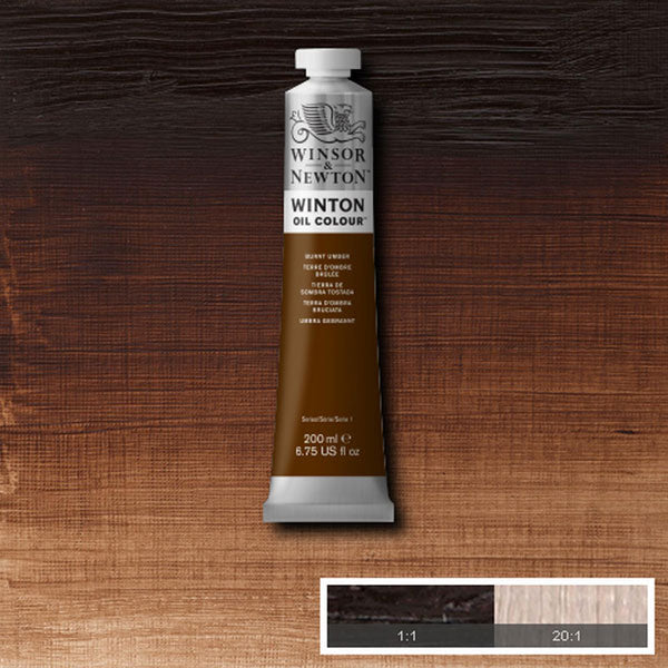 Winton Oil Colour Burnt Umber 200ml