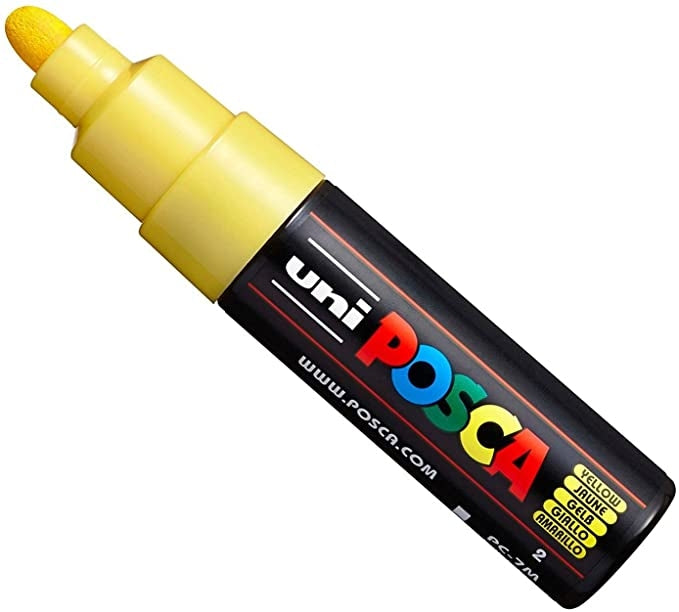 Posca PC-7M Marker Bold Bullet Tip Marker Yellow