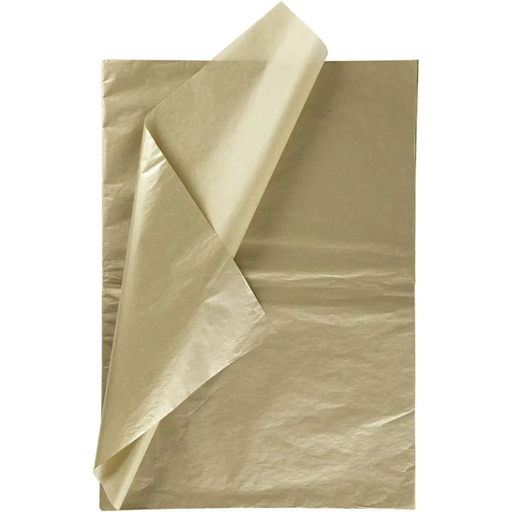 Tissue Paper, sheet 50x70 cm, 14 g, 6 sheets, gold