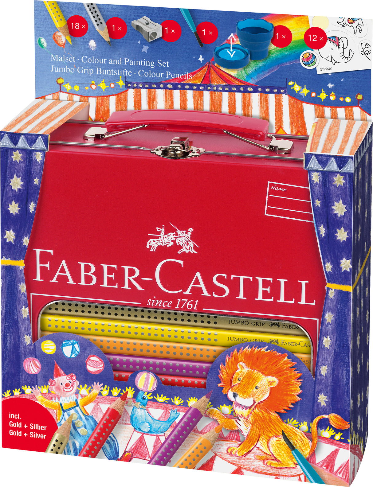 Jumbo Grip Colour + Painting Set Circus