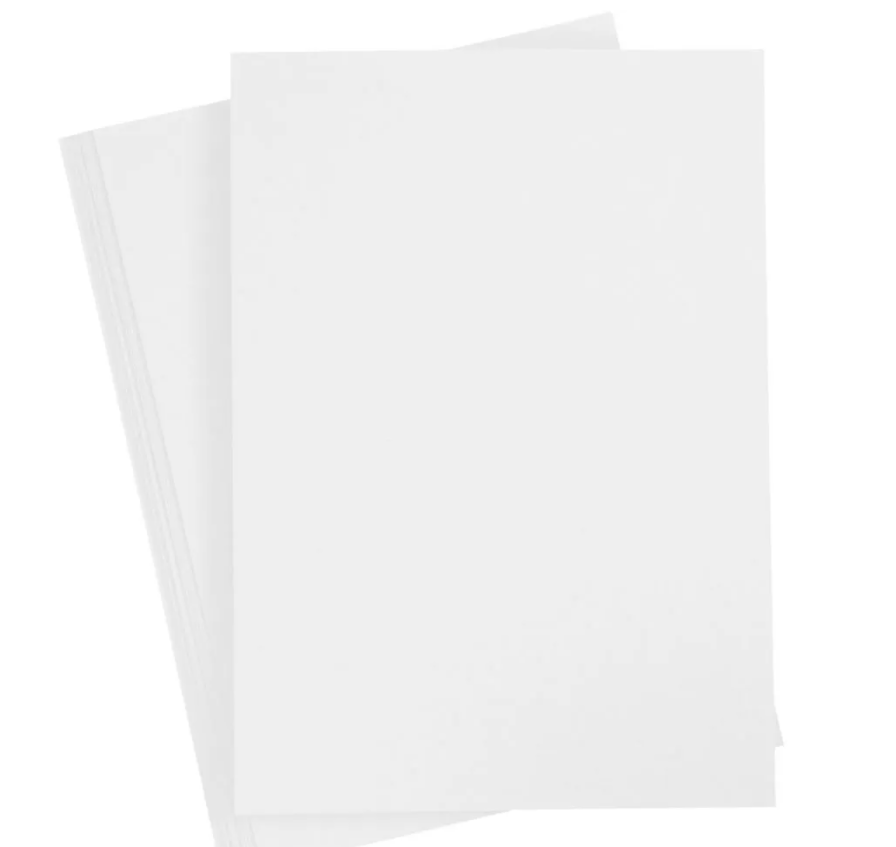 Card, A4 210x297 mm 180g - Snow White (20 sheets)