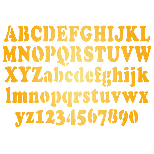 L&B STICKY STENCIL 15 X 30CM - ALPHABET