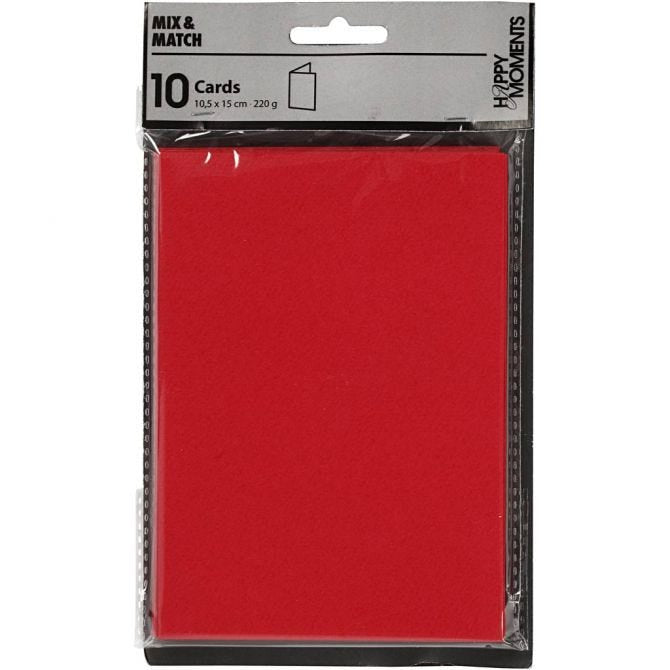 Red Cards 220g (Pack of 10)
