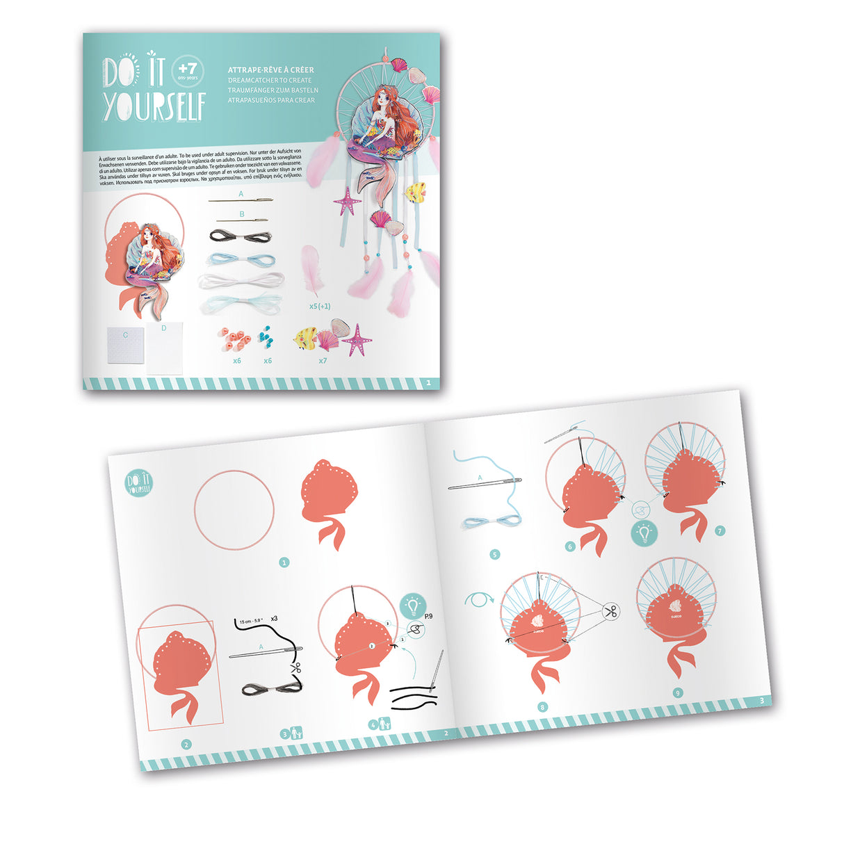 Djeco DIY Create Gentle Mermaid Dreamcatcher Kit