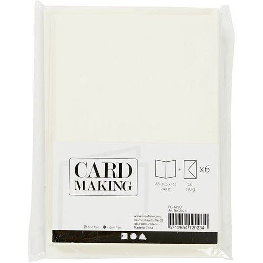 Cards/Env 6pk Cream