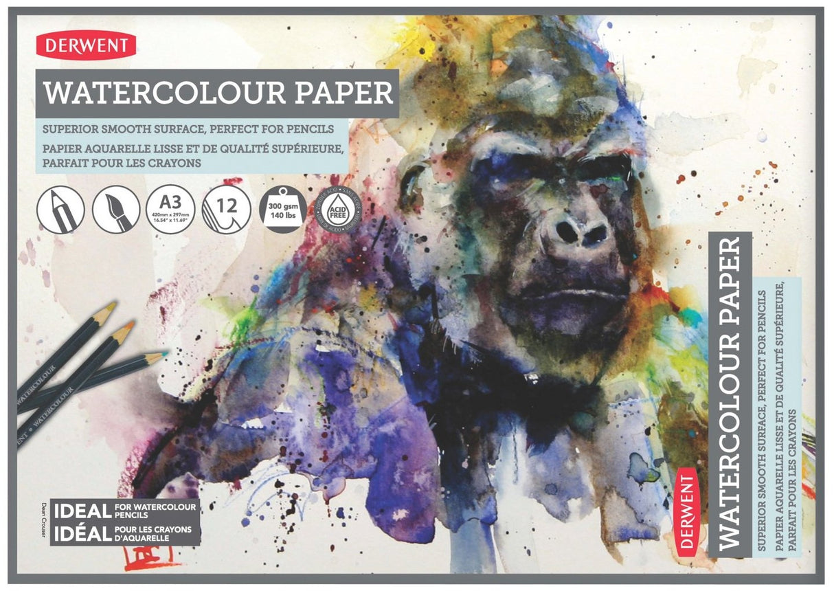 Derwent - Watercolour Pad - 300gsm Landscape A3