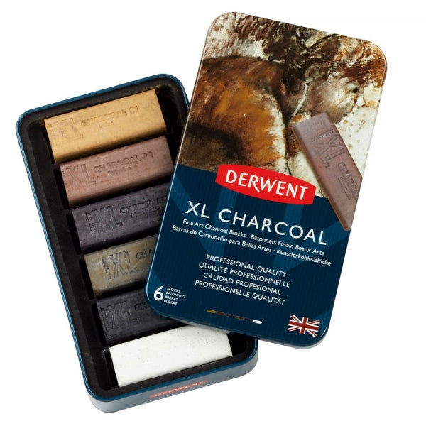 Derwent - XL Charcoal Blocks - 6 Tin